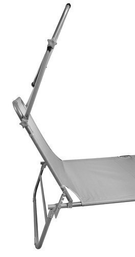 Solārijs ar lietussargu - pelēks cena un informācija | Sauļošanās krēsli | 220.lv