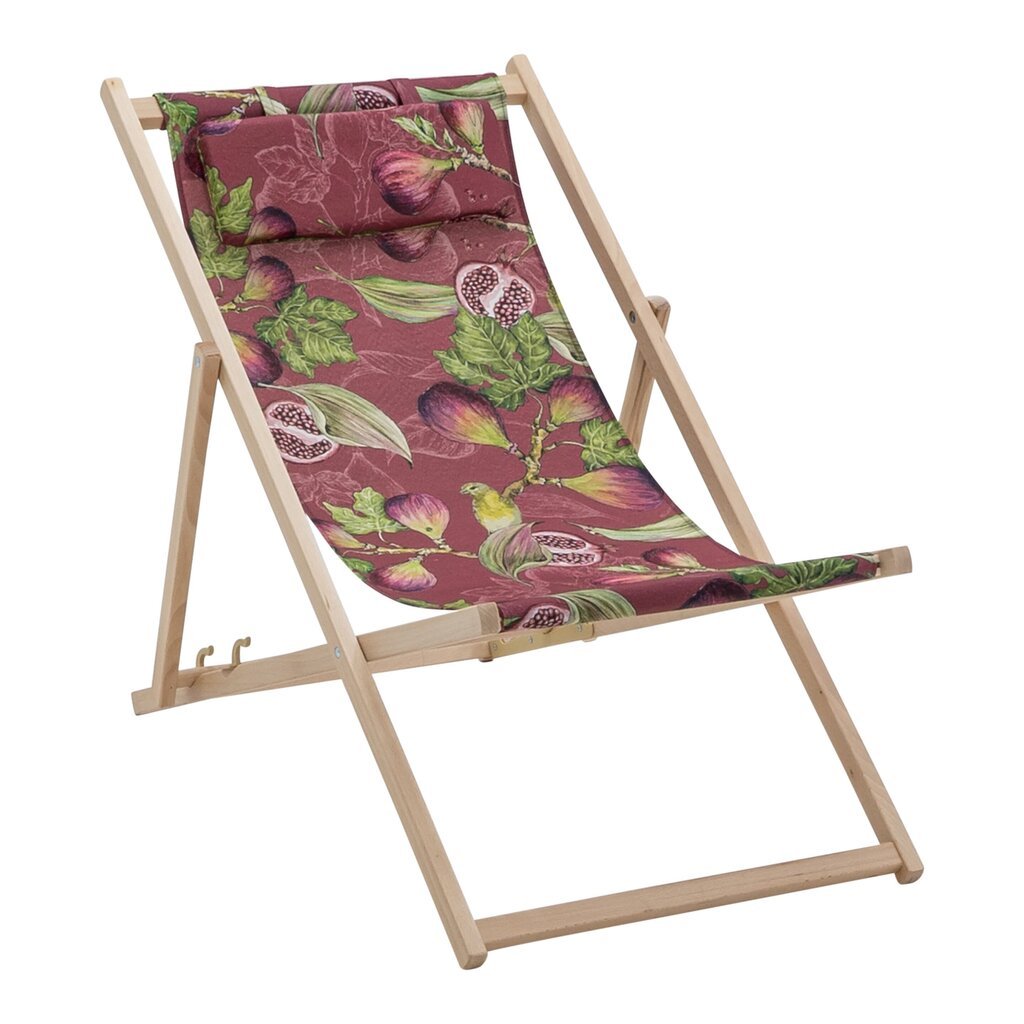 Koka pludmales krēsls CHILO247, bordo cena un informācija | Dārza krēsli | 220.lv