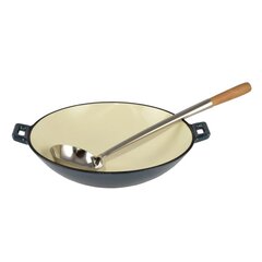 Čuguna emaljēta wok panna, 37 cm, 5,5l цена и информация | Cковородки | 220.lv