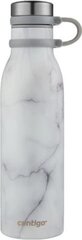 Бутылка для воды Contigo Matterhorn Couture Thermal Bottle - White Marble 2104548, 590 мл цена и информация | Фляги для воды | 220.lv