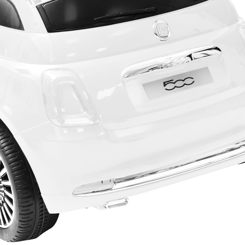 vidaXL elektriska bērnu automašīna Fiat 500, balta цена и информация | Bērnu elektroauto | 220.lv