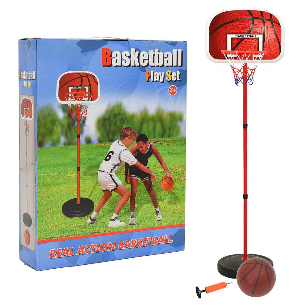 vidaXL bērnu basketbola komplekts, regulējams, 160 cm цена и информация | Basketbola statīvi | 220.lv