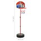 vidaXL bērnu basketbola komplekts, regulējams, 120 cm цена и информация | Basketbola statīvi | 220.lv