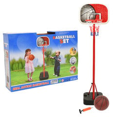 vidaXL basketbola komplekts, regulējams 138,5-166 cm, pārvietojams цена и информация | Баскетбольные стойки | 220.lv