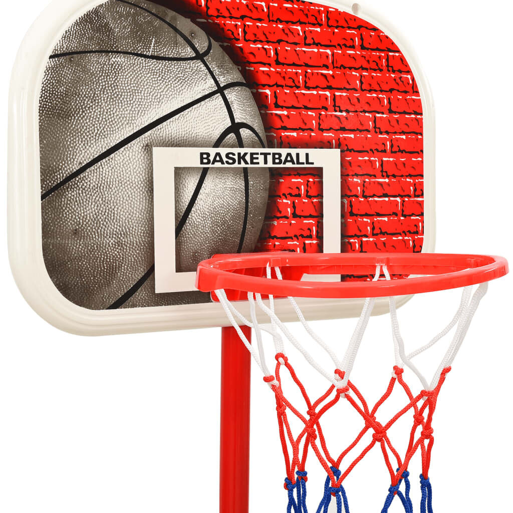 vidaXL basketbola komplekts, regulējams 138,5-166 cm, pārvietojams cena un informācija | Basketbola statīvi | 220.lv
