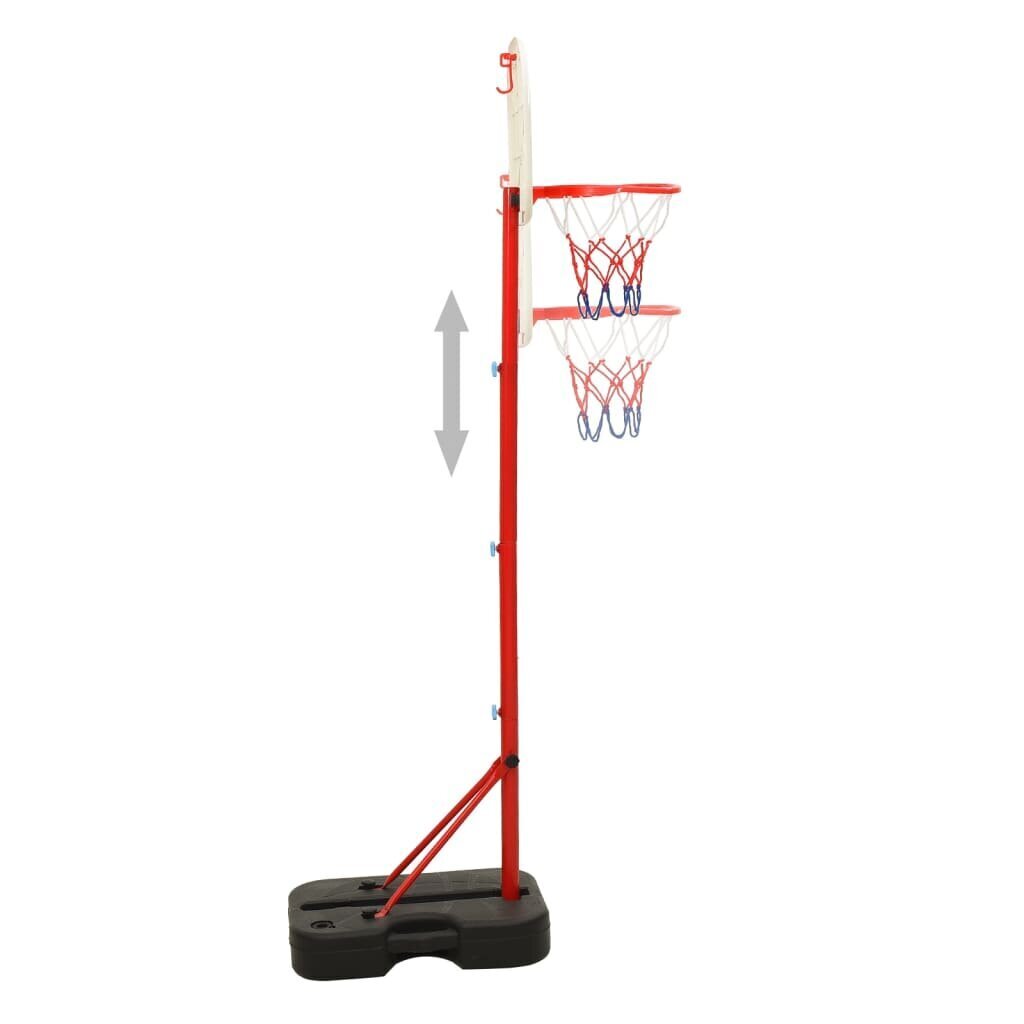 vidaXL basketbola komplekts, regulējams 138,5-166 cm, pārvietojams цена и информация | Basketbola statīvi | 220.lv