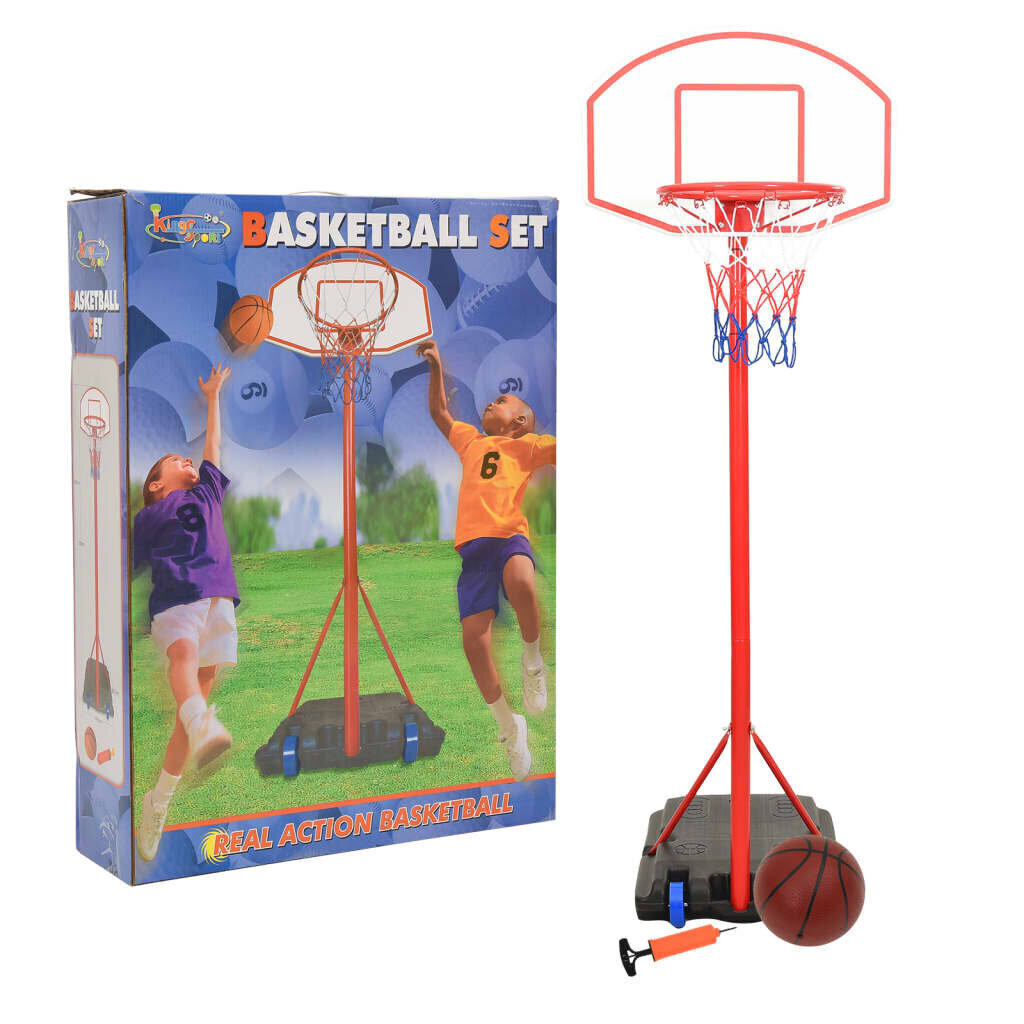 vidaXL basketbola komplekts, regulējams, 200-236 cm, pārvietojams цена и информация | Basketbola statīvi | 220.lv