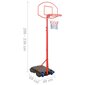 vidaXL basketbola komplekts, regulējams, 200-236 cm, pārvietojams цена и информация | Basketbola statīvi | 220.lv