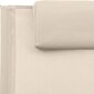 vidaXL sauļošanās zvilnis ar spilvenu, tērauds, krēmkrāsas tekstilēns cena un informācija | Sauļošanās krēsli | 220.lv