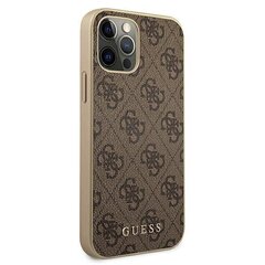 Guess GUHCP12MG4GB, piemērots iPhone 12/12 Pro, brūns cena un informācija | Telefonu vāciņi, maciņi | 220.lv