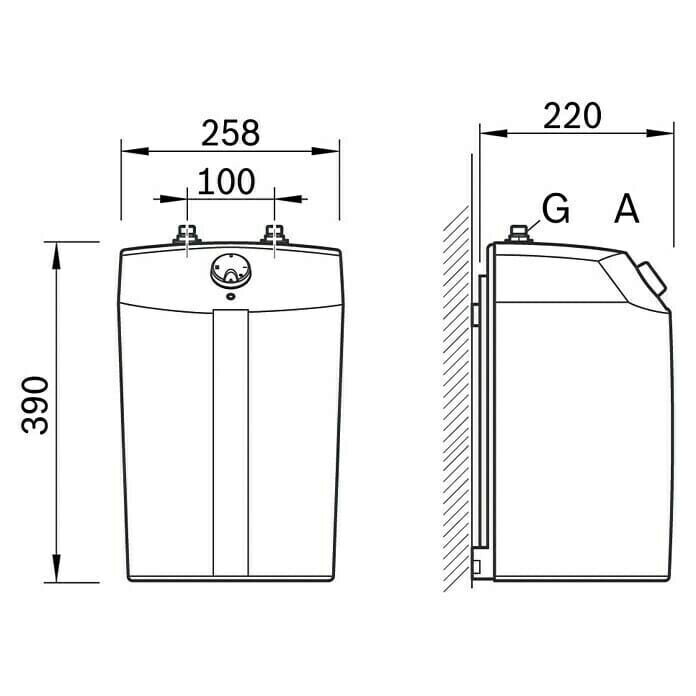 Bezspiediena boilers Bosch Tronic TR1500 TOR 5T, 5 l + jaucējkrāns izlietnei cena un informācija | Ūdens sildītāji | 220.lv