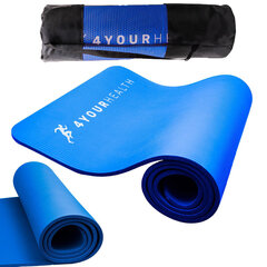 Paklājs jogai fitness 1 cm zils cena un informācija | Vingrošanas paklāji | 220.lv
