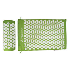 зелено-белый оздоровительный точечный коврик с подушкой цена и информация | Аксессуары для массажа | 220.lv