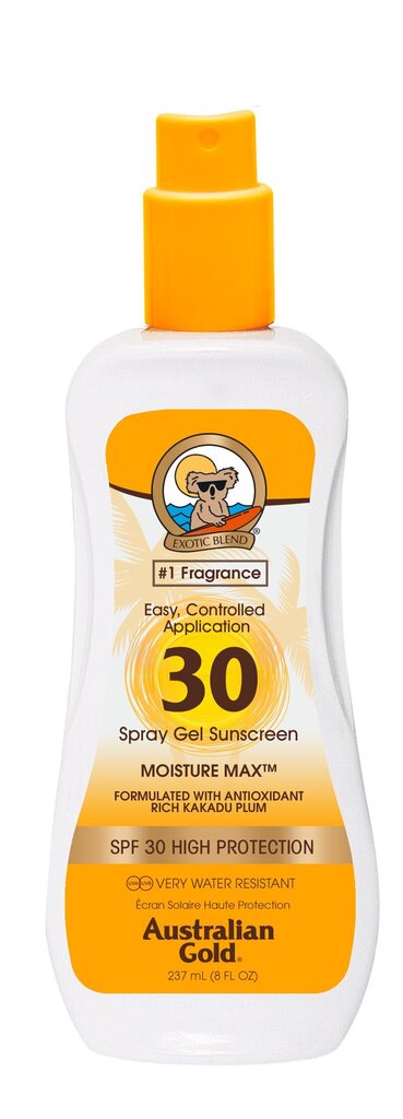 Australian Gold SPF30 izsmidzināms gels aizsardzībai saulē 237ml cena un informācija | Sauļošanās krēmi | 220.lv