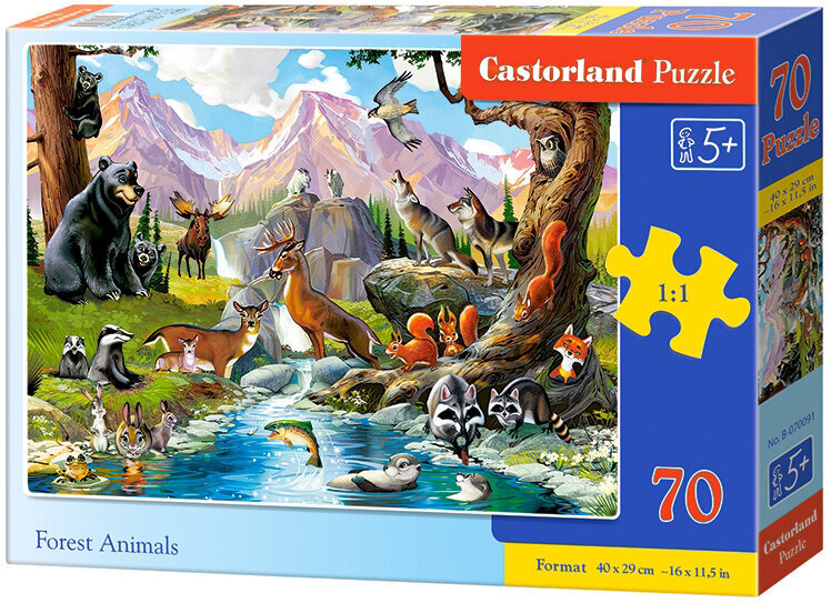Puzle Meža dzīvnieki *70* cena un informācija | Puzles, 3D puzles | 220.lv