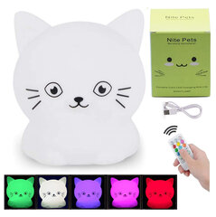 KITTEN KIT bērnu naktslampa Silikona RGB Zenwire цена и информация | Детские светильники | 220.lv