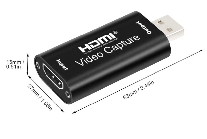 VIDEO GRABBER HDMI USB uztveršanas karte uz datoru цена и информация | TV uztvērēji, FM, video kartes | 220.lv