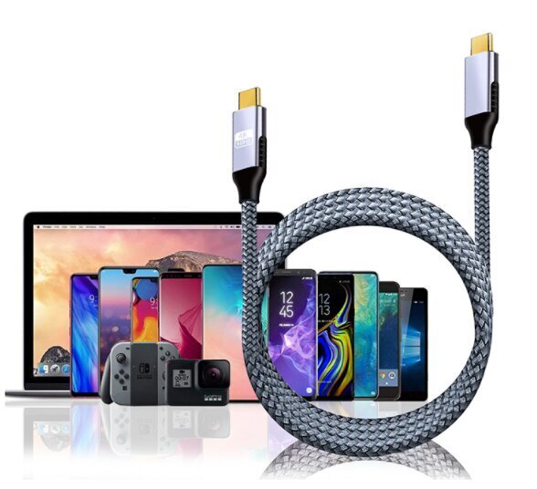 KABEL Thunderbolt 3 USB-C 4K 60HZ 10GB 100W AV 2M cena un informācija | Adapteri un USB centrmezgli | 220.lv