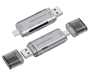 SD MicroSD TF USB 3.0 USB-C OTG 5Gb/s karšu lasītājs cena un informācija | Nav norādīts Mobilie telefoni, planšetdatori, Foto | 220.lv