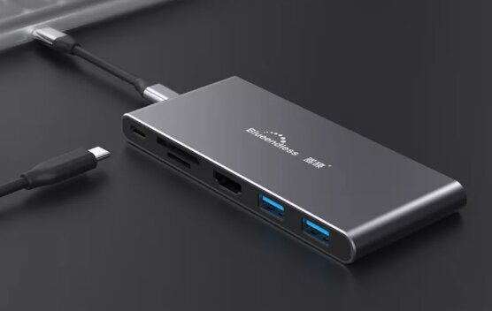 ADAPTER HUB USB-C SSD korpuss M2 8in1 HDMI 4K SD USB 3.0 PD M.2 Zenwire цена и информация | Adapteri un USB centrmezgli | 220.lv