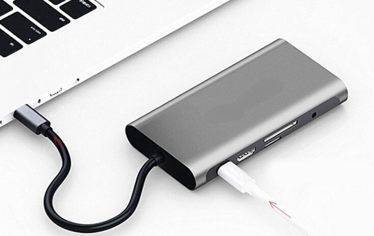 HUB USB-C 11in1 HDMI adapteris 4K VGA ligzda SD USB 3.0 Gigabit Ethernet RJ45 Macbook Pro Air M1 Zenwire цена и информация | Adapteri un USB centrmezgli | 220.lv