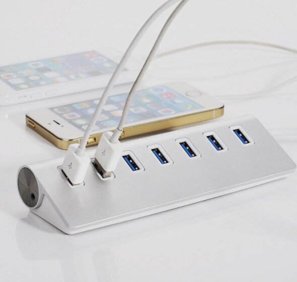 HUB 7in1 SPLITTER PORT SPLITTER 7x USB 3.0 Zenwire цена и информация | Adapteri un USB centrmezgli | 220.lv