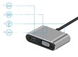 ADAPTER HUB USB-C 4in1 HDMI 4K VGA USB adapteris Zenwire cena un informācija | Adapteri un USB centrmezgli | 220.lv