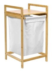 Бамбуковая корзина для белья HANOI одинарная цена и информация | Аксессуары для ванной комнаты | 220.lv