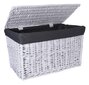 Pīta kaste 56x34x34 cm - 65L - balta pelēka cena un informācija | Veļas grozi un mantu uzglabāšanas kastes | 220.lv