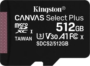 Kingston SDCS2/512GBSP цена и информация | Карты памяти для мобильных телефонов | 220.lv