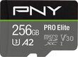 MicroSDXC PNY P-SDU256V32100PRO-GE 256GB cena un informācija | Atmiņas kartes mobilajiem telefoniem | 220.lv