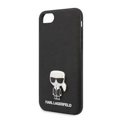 Чехол Karl Lagerfeld Saffiano Iconic для iPhone 7/8/SE, черный цвет цена и информация | Чехлы для телефонов | 220.lv