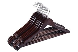 Подвеска деревянная RONDO, набор 30шт. темно коричневый цена и информация | Мешки для одежды, вешалки | 220.lv