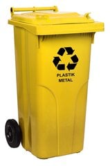 Atkritumu konteineru komplekts - 120l, dzeltens, zils, zaļš, brūns cena un informācija | Miskastes | 220.lv