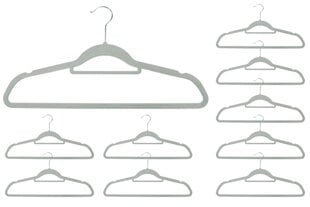 Velūra pakaramie Maxi, komplektā 100 gab., pelēkā krāsā cena un informācija | Pakaramie un apģērbu maisi | 220.lv