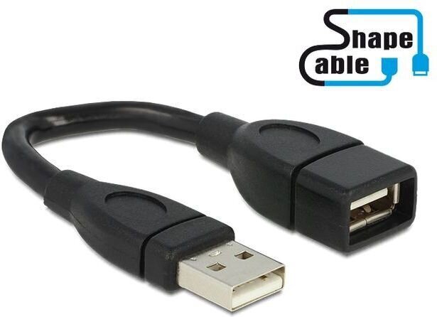 Adapteris Delock USB-A, 0,15m 83497 цена и информация | Adapteri un USB centrmezgli | 220.lv