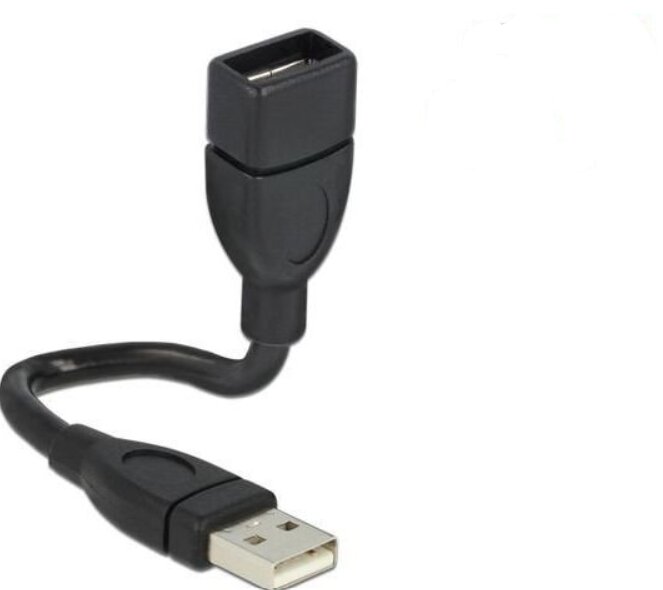 Adapteris Delock USB-A, 0,15m 83497 cena un informācija | Adapteri un USB centrmezgli | 220.lv