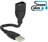 Adapteris Delock USB-A, 0,15m 83497 cena un informācija | Savienotājkabeļi | 220.lv