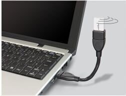 Adapteris Delock USB-A, 0,15m 83497 cena un informācija | Adapteri un USB centrmezgli | 220.lv
