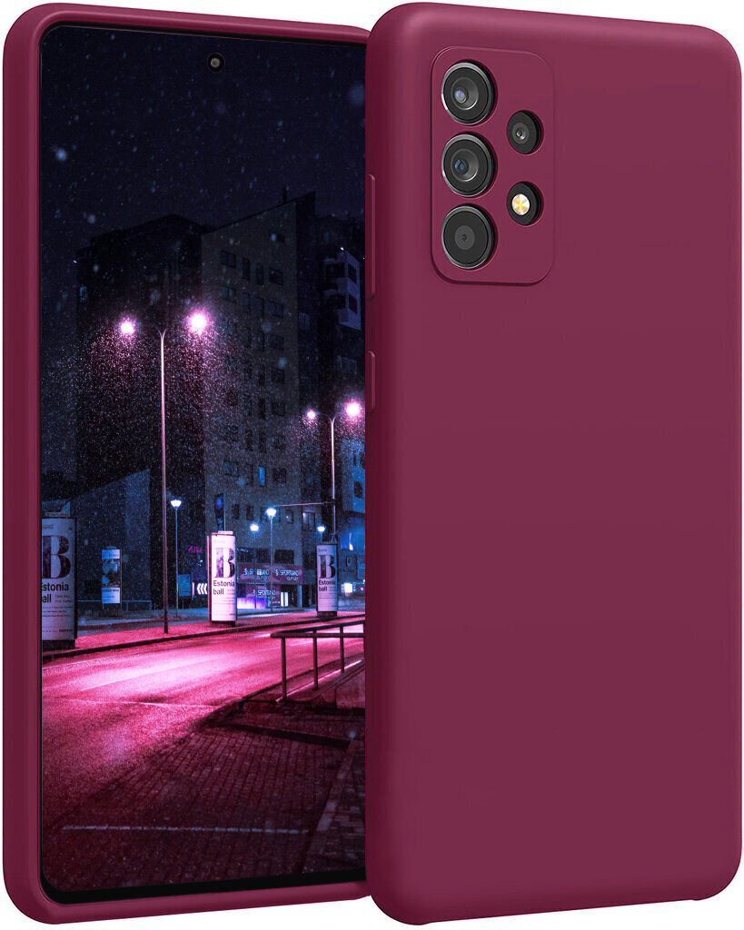 Samsung Galaxy A53 5G aizsargvāciņš (real liquide silicone Easy Clean) violets- Maroon SoundBerry cena un informācija | Telefonu vāciņi, maciņi | 220.lv