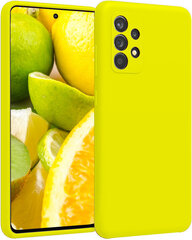 Samsung Galaxy A53 5G aizsargvāciņš (real liquide silicone Easy Clean) dzeltens - Neon Lemon cena un informācija | Telefonu vāciņi, maciņi | 220.lv