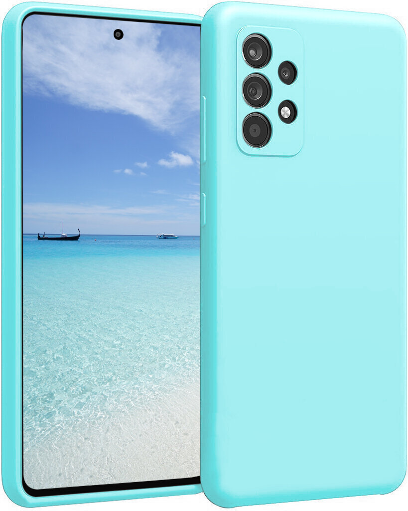 Samsung Galaxy A53 5G aizsargvāciņš (real liquide silicone Easy Clean) zils - Turquise Crystal цена и информация | Telefonu vāciņi, maciņi | 220.lv
