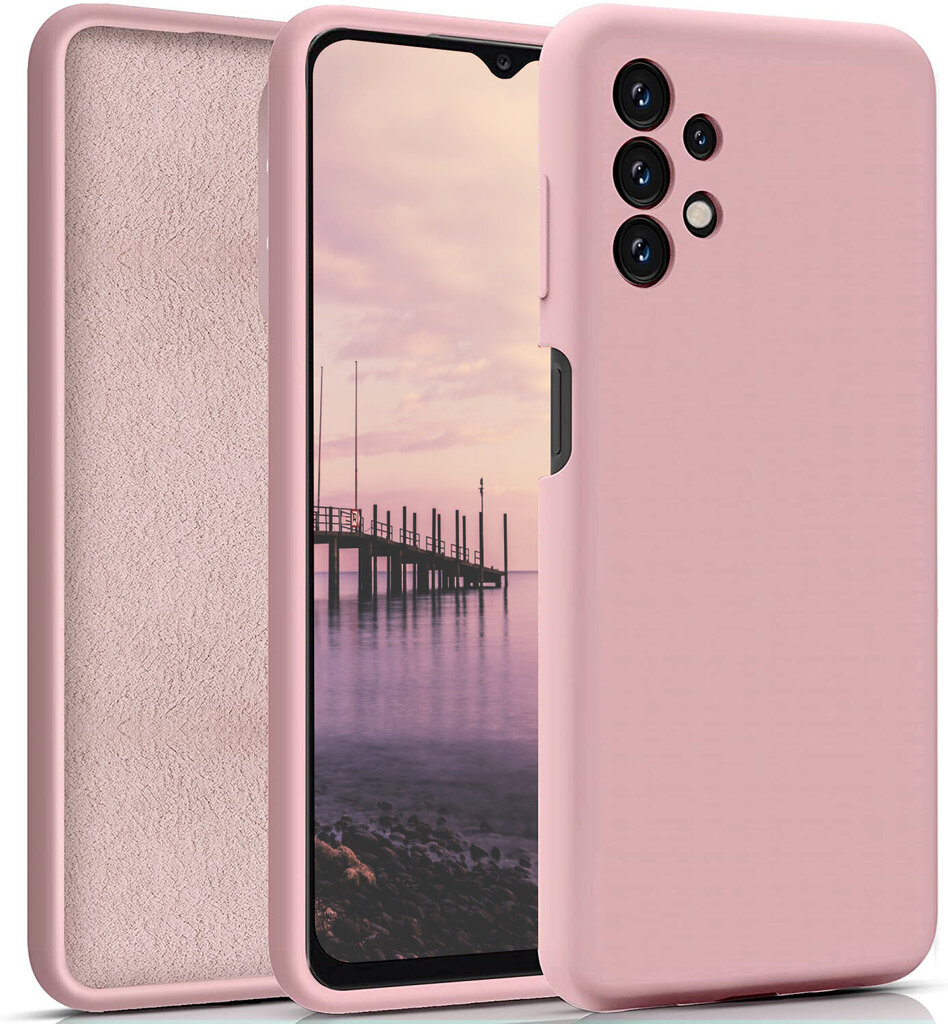 Samsung Galaxy A13/A13 4G aizsargvāciņš (real liquide silicone Easy Clean) gaiši rozā - Pink Clouds cena un informācija | Telefonu vāciņi, maciņi | 220.lv