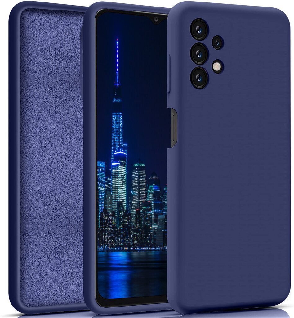 Samsung Galaxy A13/A13 4G aizsargvāciņš (real liquide silicone Easy Clean) zils - Midnight Blue cena un informācija | Telefonu vāciņi, maciņi | 220.lv