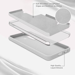 Samsung Galaxy S22 Plus aizsargvāciņš (real liquide silicone Easy Clean) balts - White Elegance cena un informācija | Telefonu vāciņi, maciņi | 220.lv