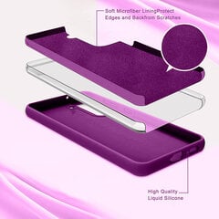 Samsung Galaxy S22 Plus aizsargvāciņš (real liquide silicone Easy Clean) violeta - Maroon cena un informācija | Telefonu vāciņi, maciņi | 220.lv
