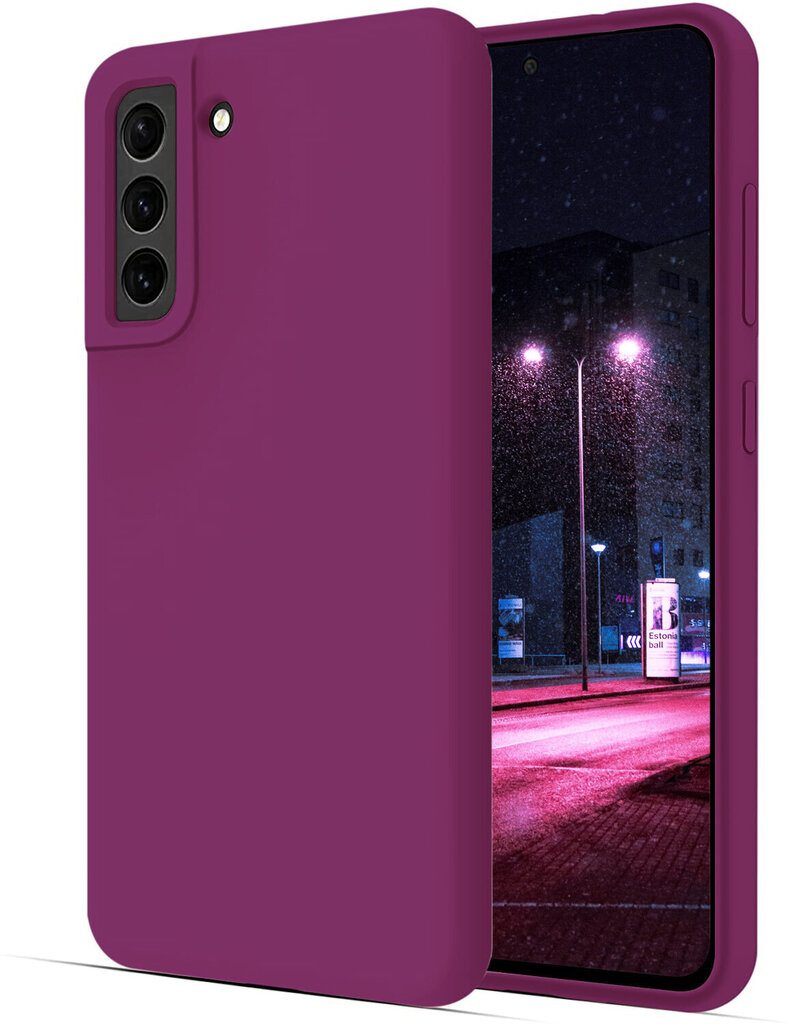 Samsung Galaxy S22 Plus aizsargvāciņš (real liquide silicone Easy Clean) violeta - Maroon цена и информация | Telefonu vāciņi, maciņi | 220.lv