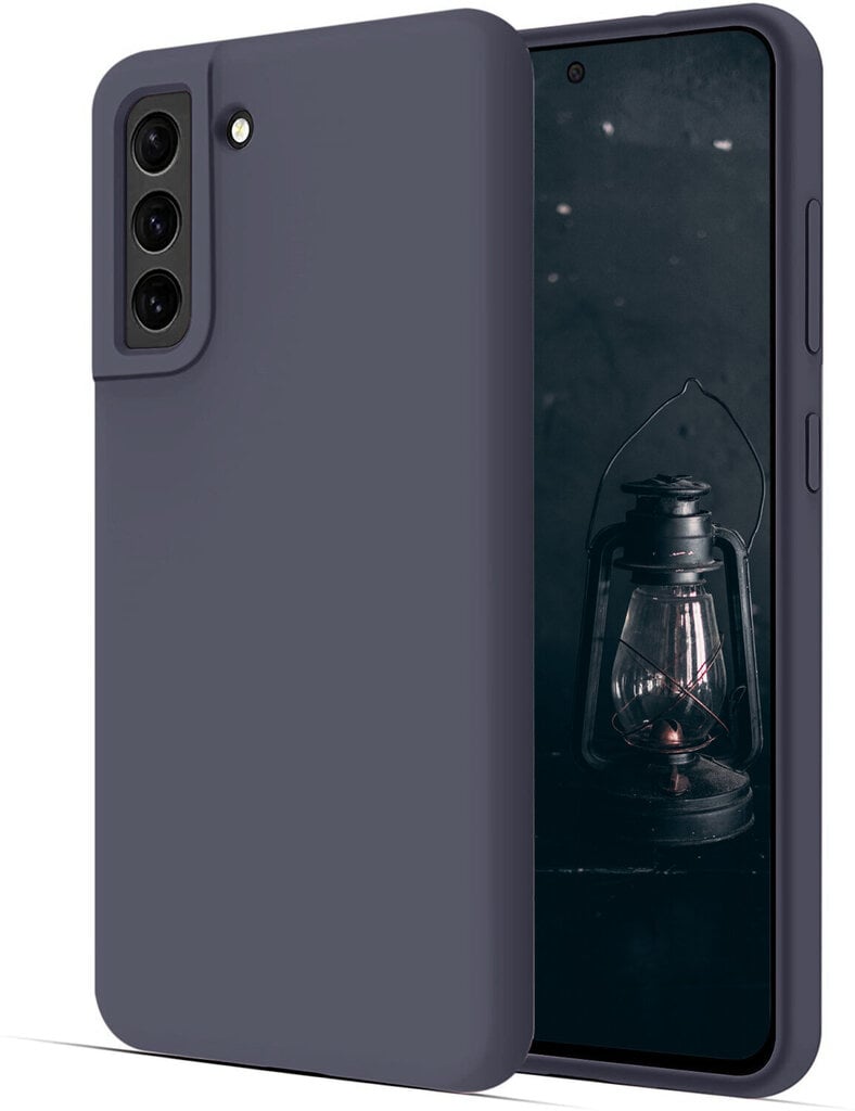Samsung Galaxy S22 Plus aizsargvāciņš (real liquide silicone Easy Clean) tumši pelēks - Space цена и информация | Telefonu vāciņi, maciņi | 220.lv