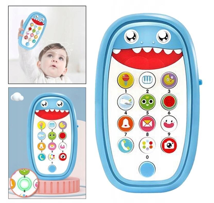 Bērnu telefons ar silikona vāciņu - graužamo rotaļlietu цена и информация | Rotaļlietas zīdaiņiem | 220.lv