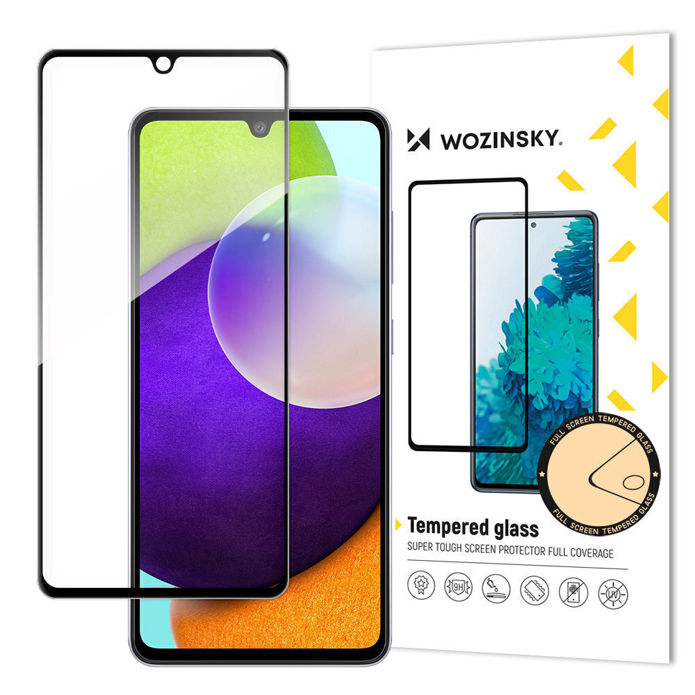 Wozinsky Super Tough Full Glue rūdīts aizsargstikliņš priekš Samsung Galaxy A33 5G, melns цена и информация | Ekrāna aizsargstikli | 220.lv